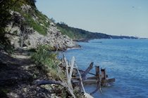 View north along the beach